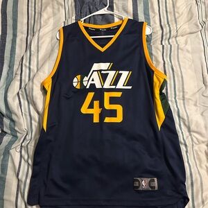 NBA Navy and Yellow Men's Shirt